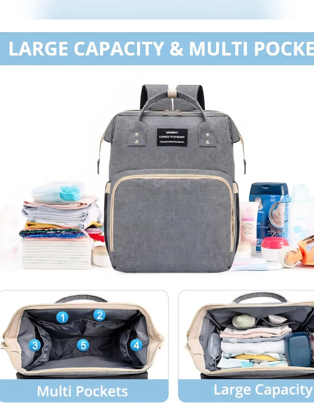 Mommore gray diaper